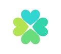 Four leaf clover icon symbol. Royalty Free Stock Photo