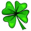 Four leaf clover vector illustration, isolated on a transparent background. St.Patrick`s Day Royalty Free Stock Photo
