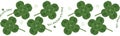 Four-leaf clover. Irish symbol for the feast of St. Patrick. Horizontal seamless pattern