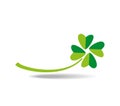 Four leaf clover logo sign symbol