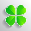 Four-leaf clover for luck happiness green three Royalty Free Stock Photo