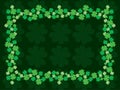 Four Leaf Clover or Shamrock Border Frame Royalty Free Stock Photo