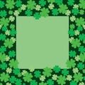 Four Leaf Clover or Shamrock Frame Royalty Free Stock Photo