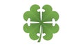 Four Leaf Clover Symbol for Luck Prosperity Royalty Free Stock Photo