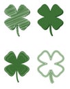 Four Leaf Clover Variety Royalty Free Stock Photo