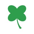 Four leaf clover. Vector icon. St Patricks day. Clover silhouette. Royalty Free Stock Photo