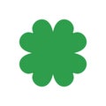 Four leaf clover. Vector icon. St Patricks day. Clover silhouette. Royalty Free Stock Photo