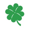 Four leaf clover. Vector icon. St Patricks day. Clover silhouette. Royalty Free Stock Photo