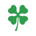 Four leaf clover. Vector icon. St Patricks day. Clover silhouette. Royalty Free Stock Photo