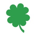 Four leaf clover. Vector icon. St Patricks day. Clover silhouette. Royalty Free Stock Photo