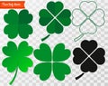 Four leaf clover. Vector illustration. clover St. Patrick's day symbol. Four leaf clover icon . Royalty Free Stock Photo