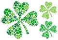 Four leaf clover, vector Royalty Free Stock Photo