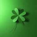 Four-leaf lucky clover leaf vector illustration Royalty Free Stock Photo