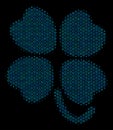 Four-Leafed Clover Collage Icon of Halftone Spheres