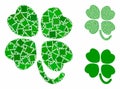 Four-leafed clover Mosaic Icon of Humpy Parts