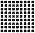 Four leave clover pattern in black and white Royalty Free Stock Photo