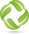 Four leaves, plant, naturopath and wellness logo