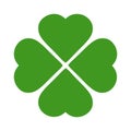 Four leaves shamrock vector icon