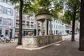 The Four Linden Fountain built in 1758, which is surounded by four linde trees Royalty Free Stock Photo