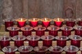 Four lit candles Royalty Free Stock Photo