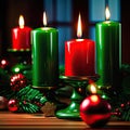 Four Christmas candles
