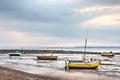 Four boats on the beach Royalty Free Stock Photo