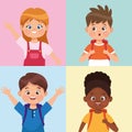 four little students characters