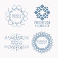 four luxury products labels