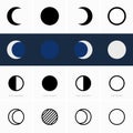 Four main phases of the moon