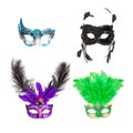 Four Mardi Gras Masks