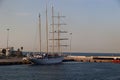 Four-masted Sailing Ship In The Port Of Piraeus â Greece