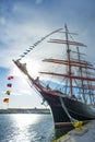 Four-masted sailing ship `Sedov` Royalty Free Stock Photo