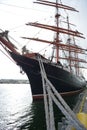 Four-masted sailing ship `Sedov` at the pier Royalty Free Stock Photo