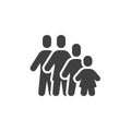 Four member family vector icon