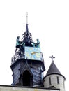 Jacquemart - the bell-striking automatons on the Church of Notre-Dame of Dijon, France Royalty Free Stock Photo