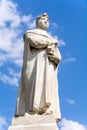 Marble monument of Francesco Petrarca in park Prato Arezzo Royalty Free Stock Photo