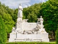 Marble monument of Francesco Petrarca in park Prato Arezzo Royalty Free Stock Photo
