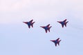 Four Mig 29 fighter planes team