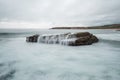 Waves crash on Four Mile Beach north of Santa Cruz Royalty Free Stock Photo