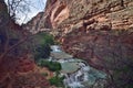 The Beaver Fall on Havasu Creek top view