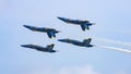 Military jets soaring through the sky in perfect formation