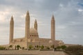 The four minarets of the new Mosque of Nizwa Oman Royalty Free Stock Photo