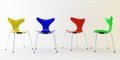 Four modern chairs Royalty Free Stock Photo