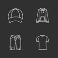 Four modern clothes icons