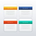 four modern web banners or infographic template Royalty Free Stock Photo