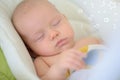 Baby sleeping with the lullaby Royalty Free Stock Photo