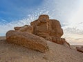 Four Mountains near Hofuf in Saudi Arabia at sunset