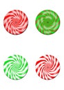 Four Mulitcolored Candy Disc Royalty Free Stock Photo