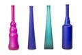 Four multi-coloured bottles