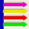 Four Multicolored Long Arrow